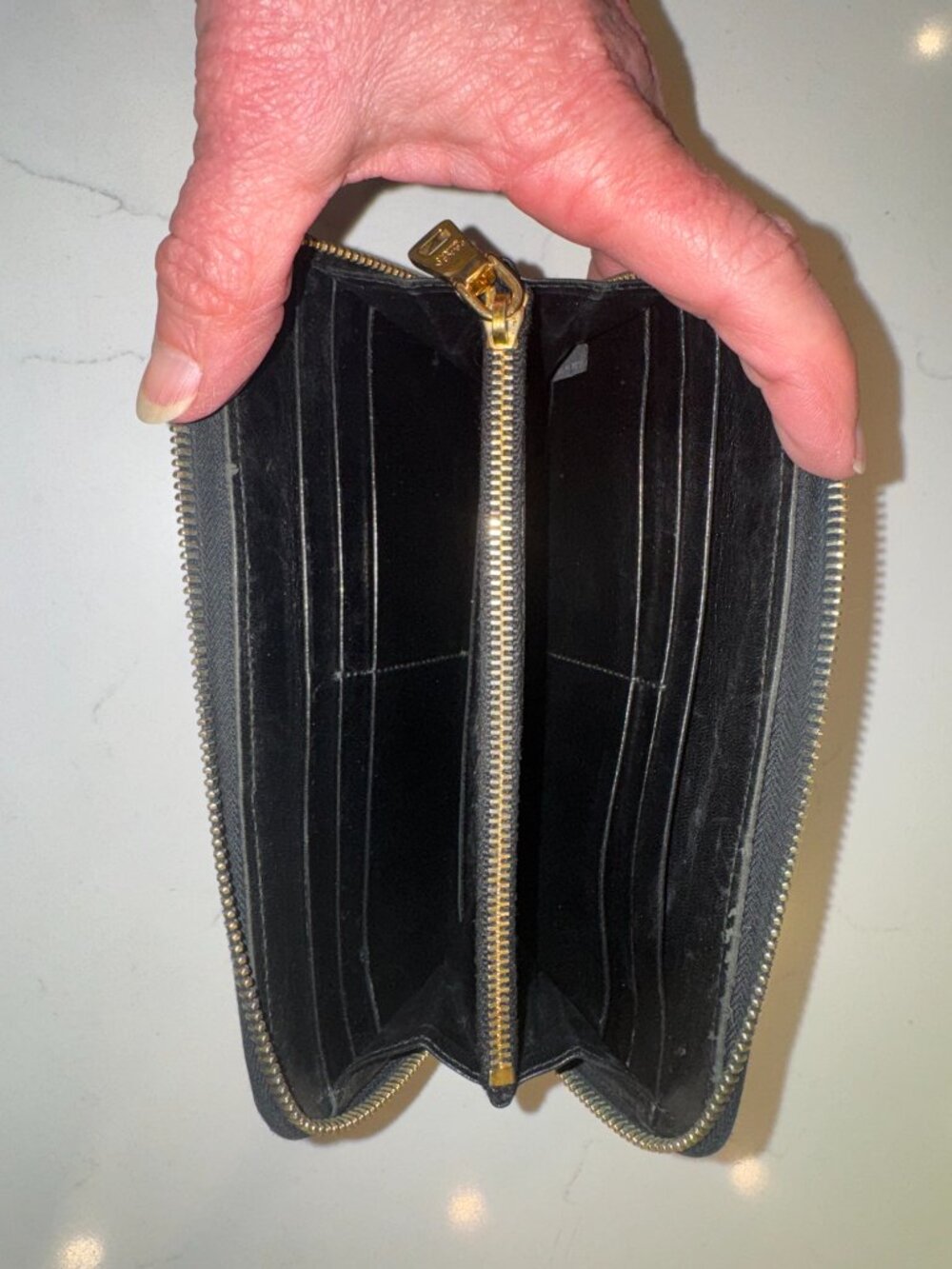 Prada Limited Edition Black Leather Capretto Flame Continental Wallet - EUC - Picture 3 of 3